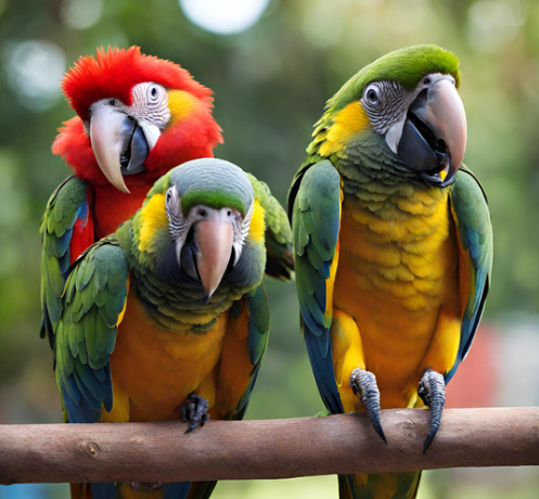 El entrenamiento de loros parlantes requiere paciencia